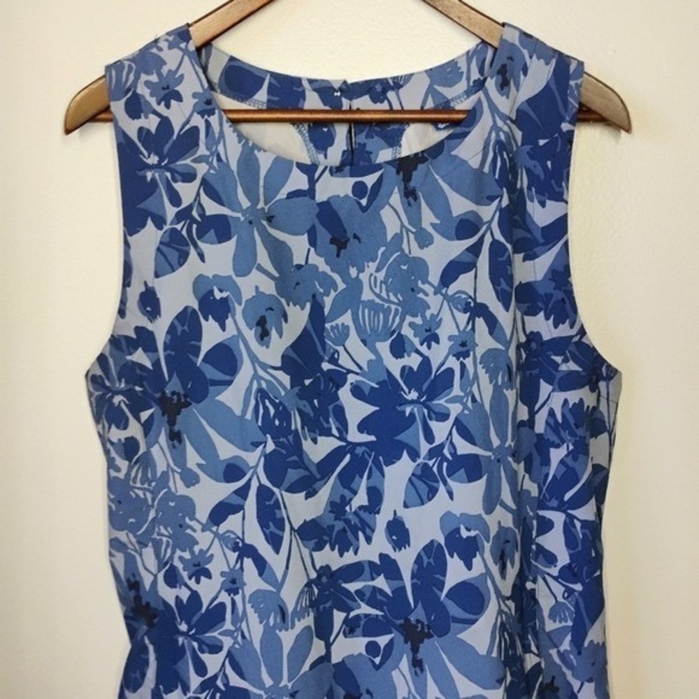 RipSkirt Hawaii Dress Womens Large Blue Floral Pockets Tropical Beachy Vacation - Picture 3 of 12